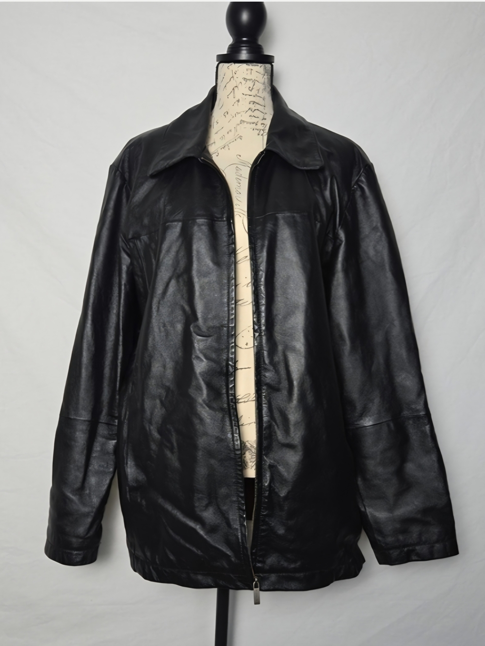 Vintage Wilsons Leather M. Julian Black Genuine Leather Zip Jacket Large